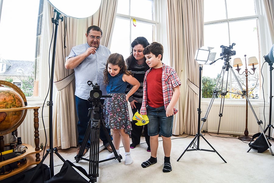 Filming a Television commercial for a childrens toy product