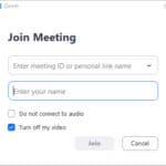 Join Zoom meeting Audio Only