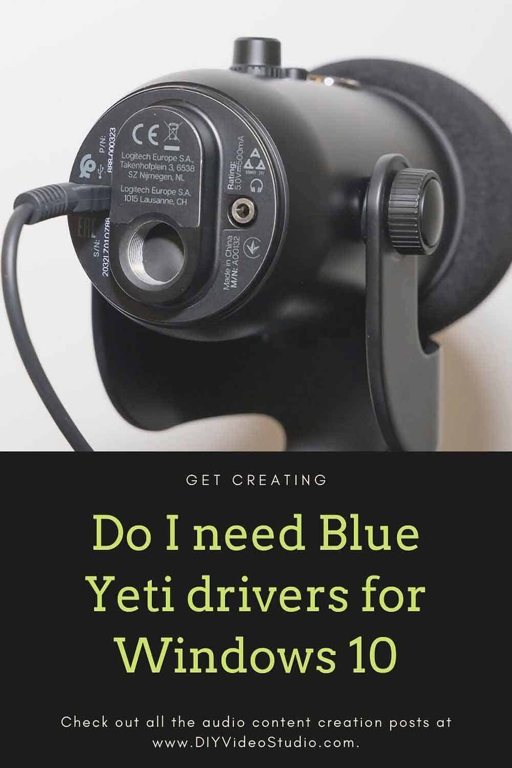 blue yeti compatible drivers windows 10