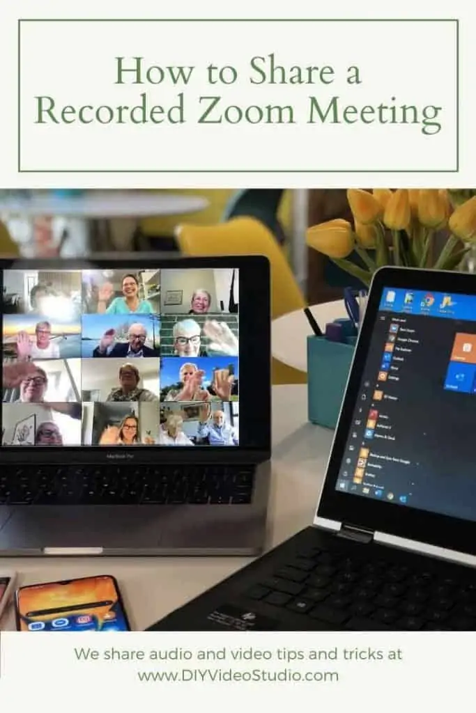 How to Share a Recorded Zoom Meeting - Pinterest Graphic