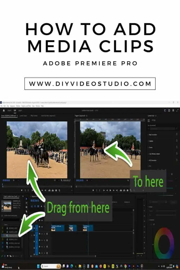 How to add media clips to premiere pro pinterest pin